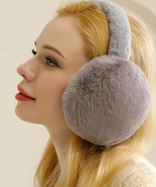 【美品】イヴサロモン／シープスキン イヤーマフ 耳当て LUMIRA 耳当て イヤーマフ シープスキン 極温 もこもこイヤーマフB