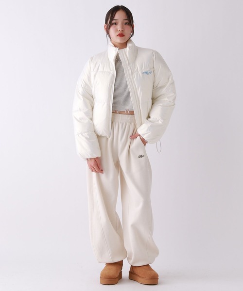 リグリーム　完売　バックフレアショートブルゾン　ホワイト リグリーム 完売 バックフレアショートブルゾン ホワイト リグリーム