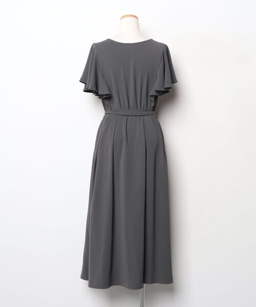「Emilyan」 半袖ワンピース L チャコールグレー レディース_画像2