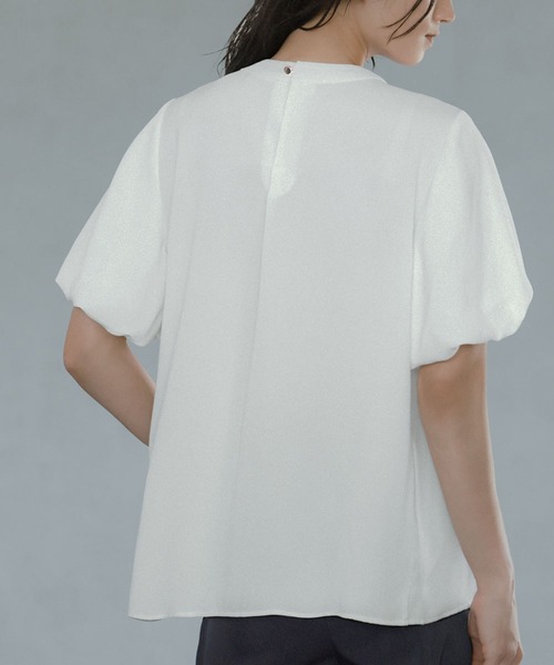 「Flolia」 半袖ブラウス L オフホワイト レディース_画像9