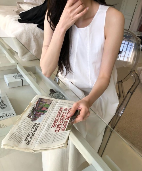 「MAISON DE THERESE」 ノースリーブワンピース FREE ブラック レディース_画像7