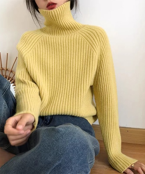 fumika uchida リブ編みハイネックセーター ニット セーター 厚手リブ編みハイネックニット レディース : ZOZOTOWN