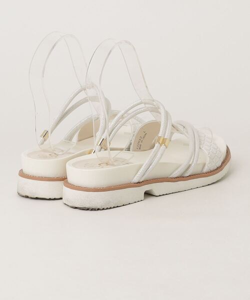 「coca（ANDEX shoes product）」 フラットサンダル L ホワイト レディース_画像2