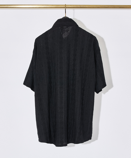 「AH ABAHOUSE」 半袖シャツ 46 ブラック メンズ_画像3
