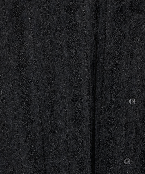 「AH ABAHOUSE」 半袖シャツ 46 ブラック メンズ_画像5