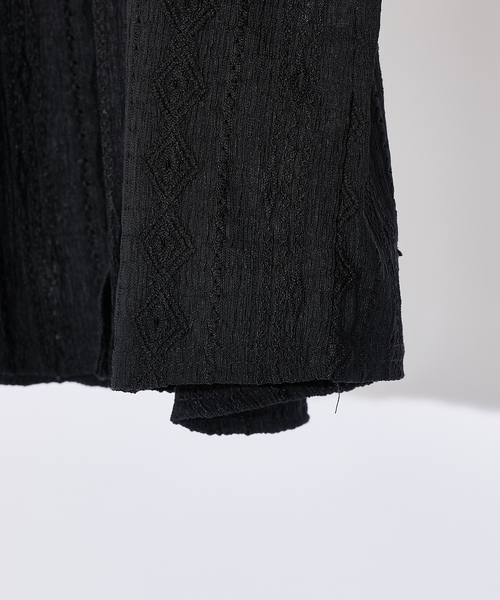 「AH ABAHOUSE」 半袖シャツ 46 ブラック メンズ_画像7