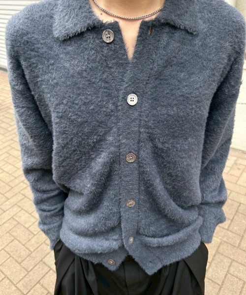 Chikashitsu+（チカシツプラス） カーディガン 「Chikashitsu +」hairy