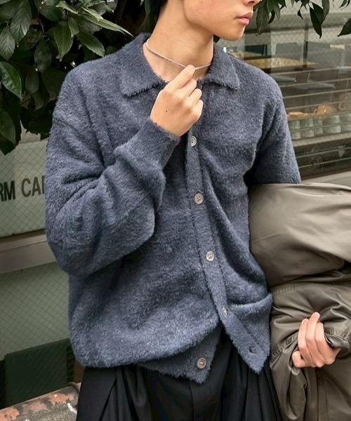 Chikashitsu+（チカシツプラス） カーディガン 「Chikashitsu +」hairy