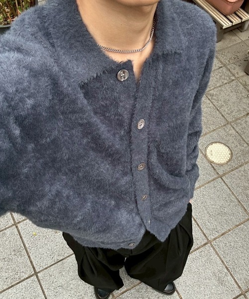 Chikashitsu+（チカシツプラス） カーディガン 「Chikashitsu +」hairy