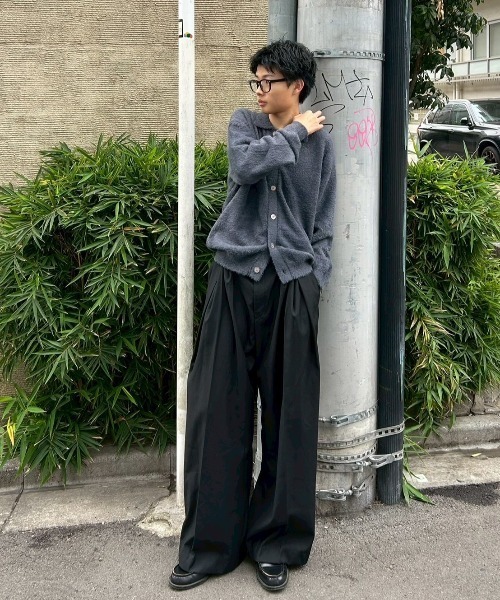 Chikashitsu+（チカシツプラス） カーディガン 「Chikashitsu +」hairy