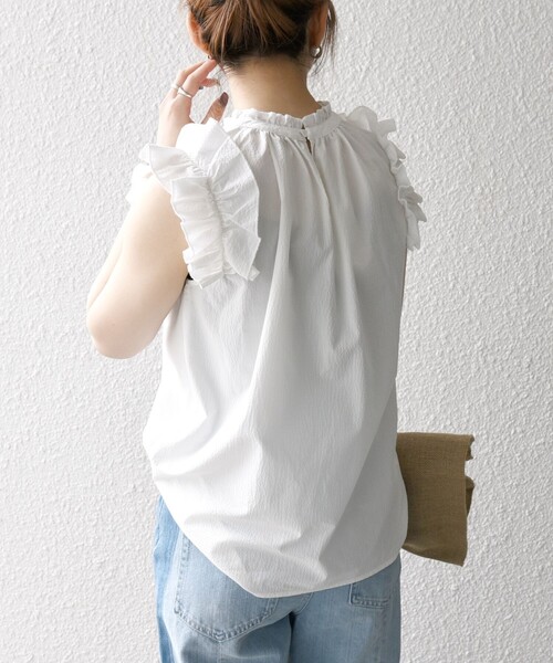 「SHIPS any」 7分袖ブラウス ONE SIZE ブラウン レディース_画像8