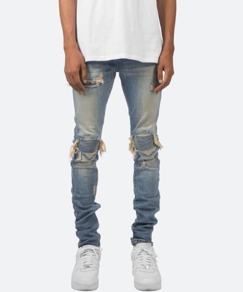 mnml（ミニマル） ダメージ加工デニムパンツ 32 ブルー メンズ