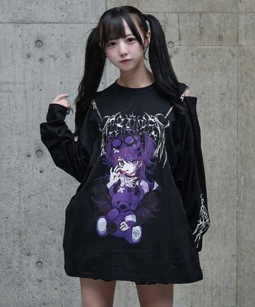 TRAVAS TOKYO てぃら コラボイラストプリントTシャツ　悪魔 TRAVAS TOKYO（トラバストーキョー） tシャツ 「TRAVAS TOKYO/トラバス