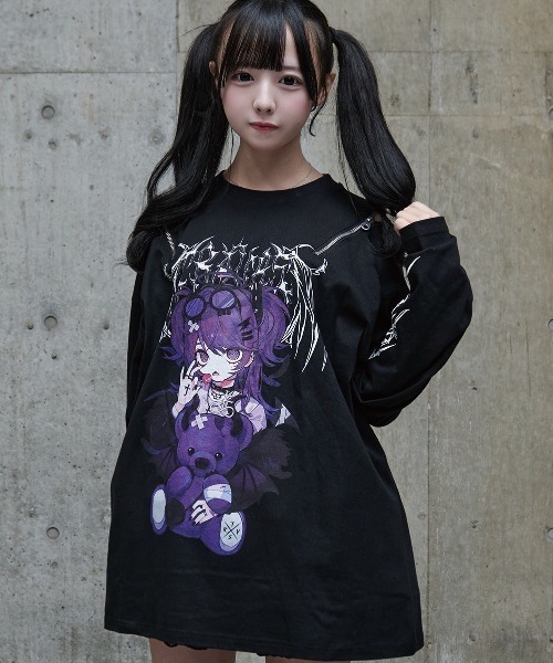 TRAVAS TOKYO てぃら コラボイラストプリントTシャツ　悪魔 TRAVAS TOKYO（トラバストーキョー） tシャツ 「TRAVAS TOKYO/トラバス