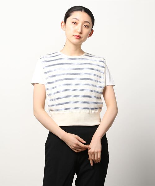 「WRYHT」 半袖ニット ONE SIZE ホワイト レディース_画像2