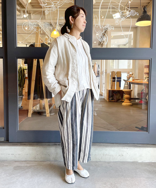 「Brocante」 7分袖ブラウス 2 グリーン レディース_画像3