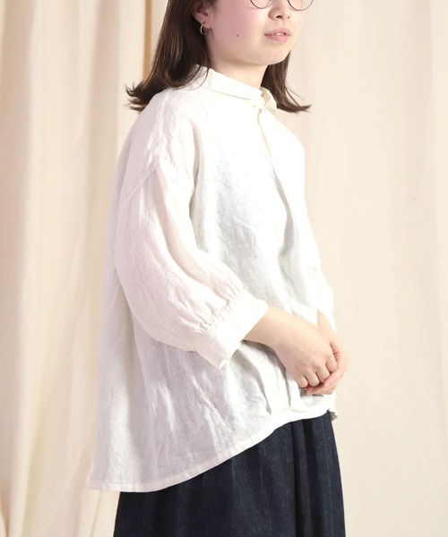 「Brocante」 7分袖ブラウス 2 グリーン レディース_画像5