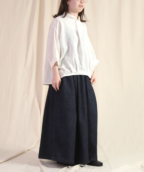 「Brocante」 7分袖ブラウス 2 グリーン レディース_画像6