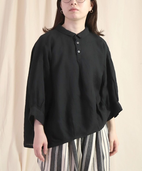 「Brocante」 7分袖ブラウス 2 グリーン レディース_画像7