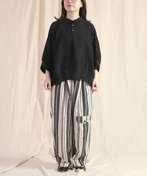 「Brocante」 7分袖ブラウス 2 グリーン レディース_画像9