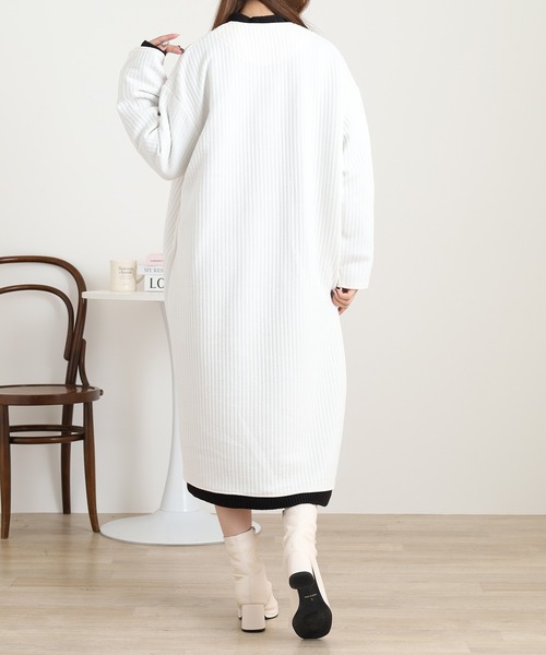 【美品】イエナ オフホワイト キルティング ロングコート ノーカラー OMNES（オムネス） ノーカラーコート コート ラインキルトノーカラー