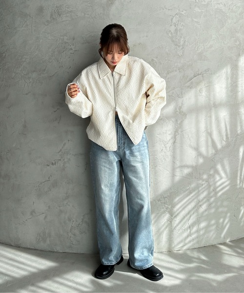 「feepur」 ブルゾン MEDIUM アイボリー レディース_画像3