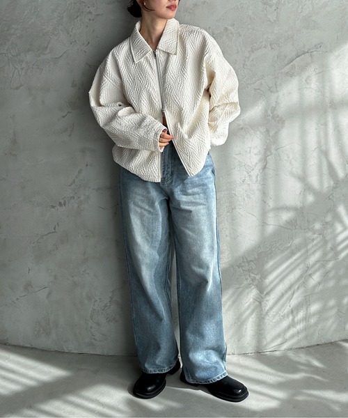 「feepur」 ブルゾン MEDIUM アイボリー レディース_画像4