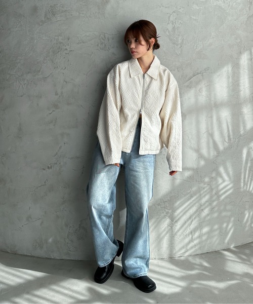 「feepur」 ブルゾン MEDIUM アイボリー レディース_画像6