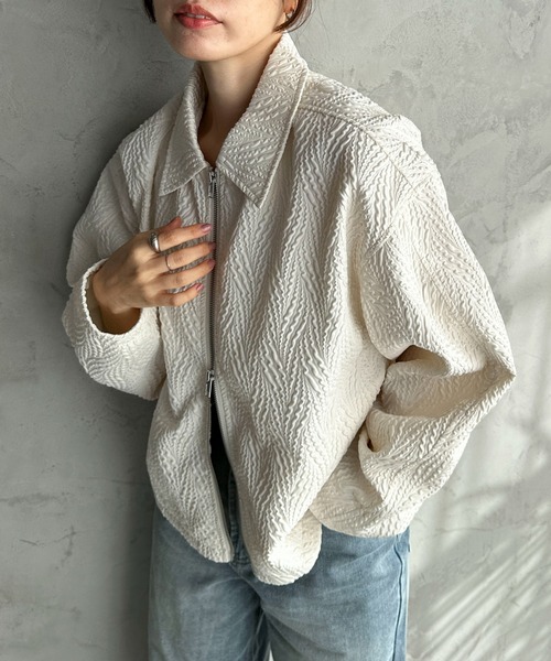 「feepur」 ブルゾン MEDIUM アイボリー レディース_画像8