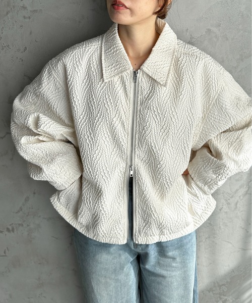 「feepur」 ブルゾン MEDIUM アイボリー レディース_画像9