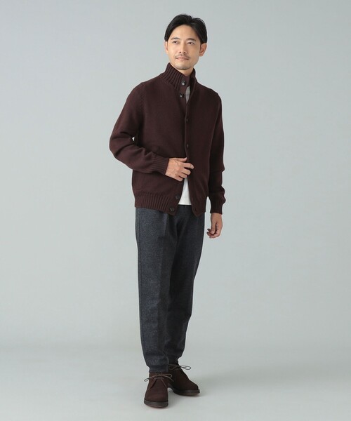 BEAMSF別注BAFYバフィー ケーブルニットスタンドカラージャケット46 BEAMSF別注BAFYバフィー ケーブルニットスタンドカラージャケット46