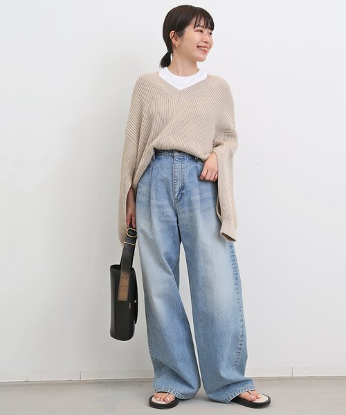 Deuxieme Classe（ドゥーズィエムクラス） 長袖ニット - ベージュ
