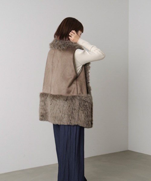 Bou Jeloud（ブージュルード） ベスト ジレ ファームートン切替