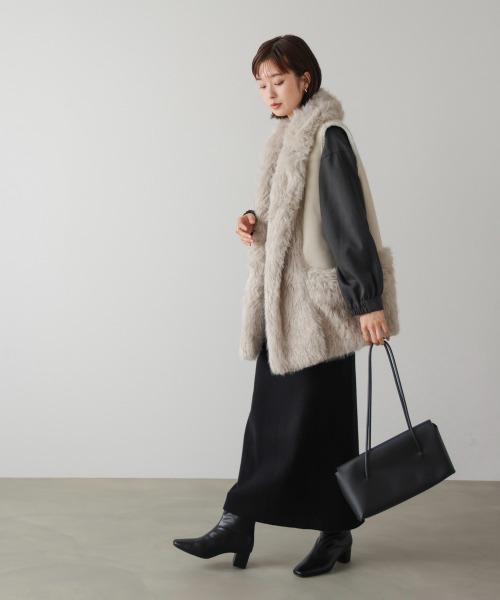 Bou Jeloud（ブージュルード） ベスト ジレ ファームートン切替