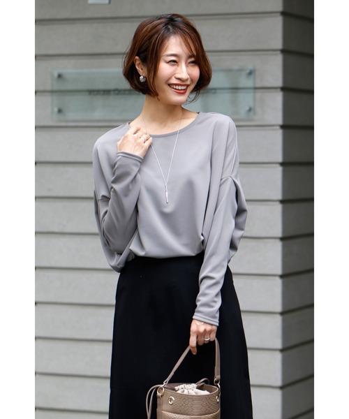 「Ehre style」 長袖ブラウス FREE ネイビー レディース_画像7
