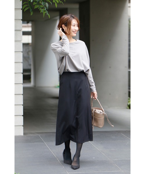 「Ehre style」 長袖ブラウス FREE ネイビー レディース_画像8
