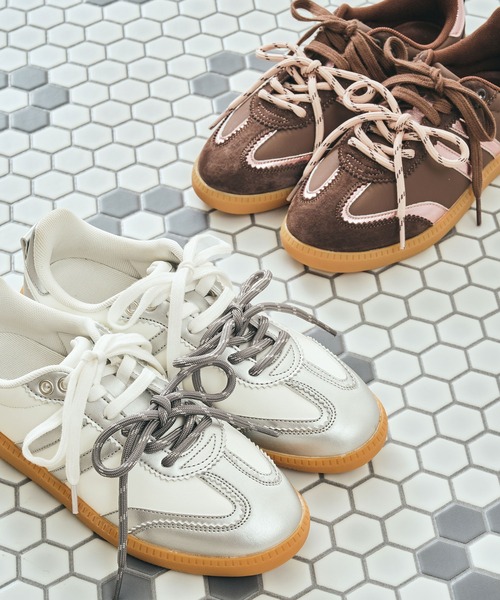 オリエンタルトラフィック（ORiental TRaffic）/【25秋冬新作】ダブルシューレースジャーマンスニーカー/OT3788 ORiental TRaffic（オリエンタルトラフィック） スニーカー ダブル