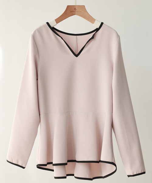 「SAISON DE PAPILLON」 長袖カットソー L ブラック レディース_画像2