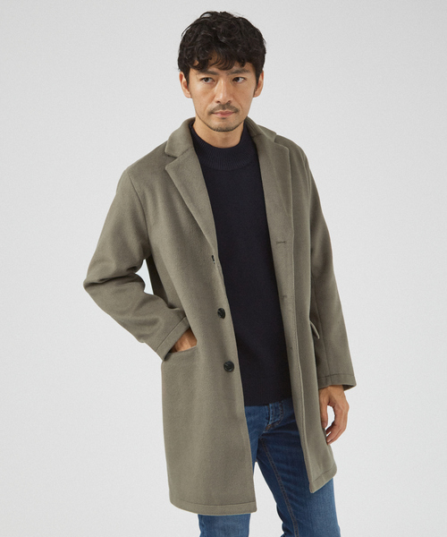 ABAHOUSE GRAY チェスターコート 46 モカ メンズ : ZOZOTOWN Yahoo!店