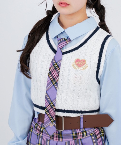 ANAP GiRL（アナップガール） 刺繍入 チェック柄 ネクタイ : ZOZOTOWN 