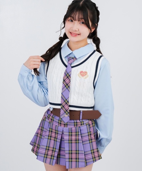 ANAP GiRL（アナップガール） 刺繍入 チェック柄 ネクタイ : ZOZOTOWN 