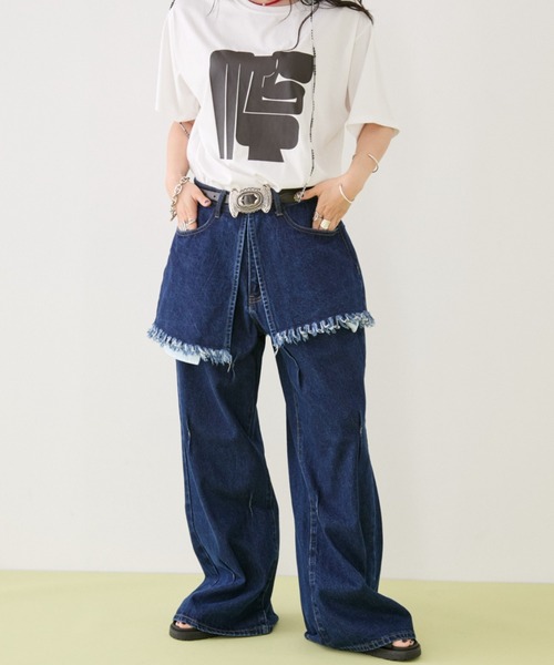 MIRROR STOKE ワイドパンツ ジーンズ デニム デニムパンツ 「ZOZO限定