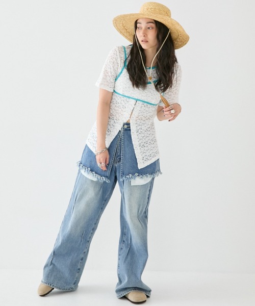 MIRROR STOKE ワイドパンツ ジーンズ デニム デニムパンツ 「ZOZO限定