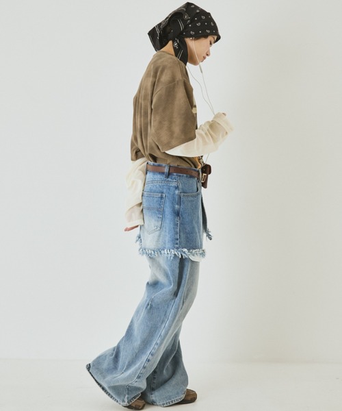 MIRROR STOKE ワイドパンツ ジーンズ デニム デニムパンツ 「ZOZO限定