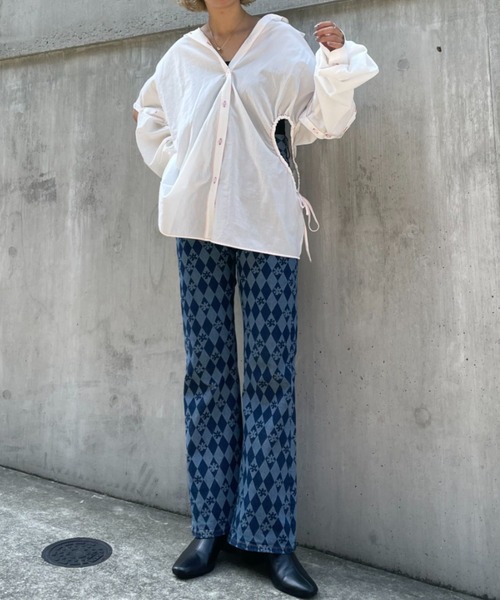 「HELLO.SANFRANCISCO」 ブーツカットデニムパンツ SMALL ブルー レディース_画像2