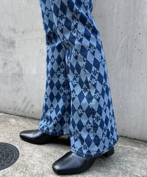 「HELLO.SANFRANCISCO」 ブーツカットデニムパンツ SMALL ブルー レディース_画像6