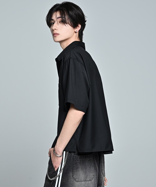 ADRER（アドラー） シャツ Cropped Regular Collar Short Sleeve Shirt