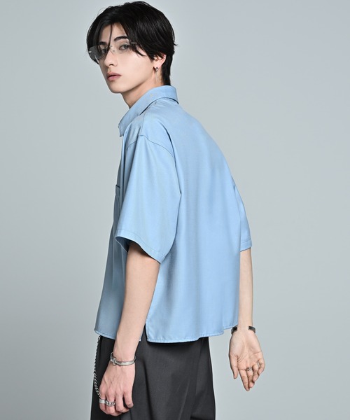 ADRER（アドラー） シャツ Cropped Regular Collar Short Sleeve Shirt