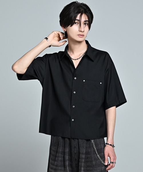 ADRER（アドラー） シャツ Cropped Regular Collar Short Sleeve Shirt