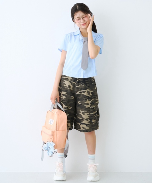 LOVETOXIC ハーフパンツ パンツ 「LTXC」カモフラ柄ハーフカーゴパンツ